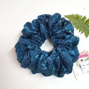 8 for $15 * XL Teal Lace Scrunchie